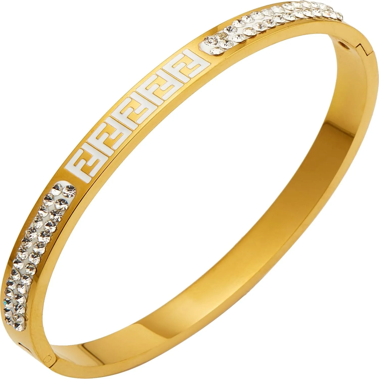 18K Gold Plated Initial F Bangle Bracelet_best_review_1751104834