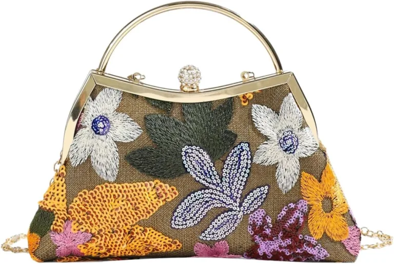 Vintage Floral Sequin Evening Bag_best_review_1750615785