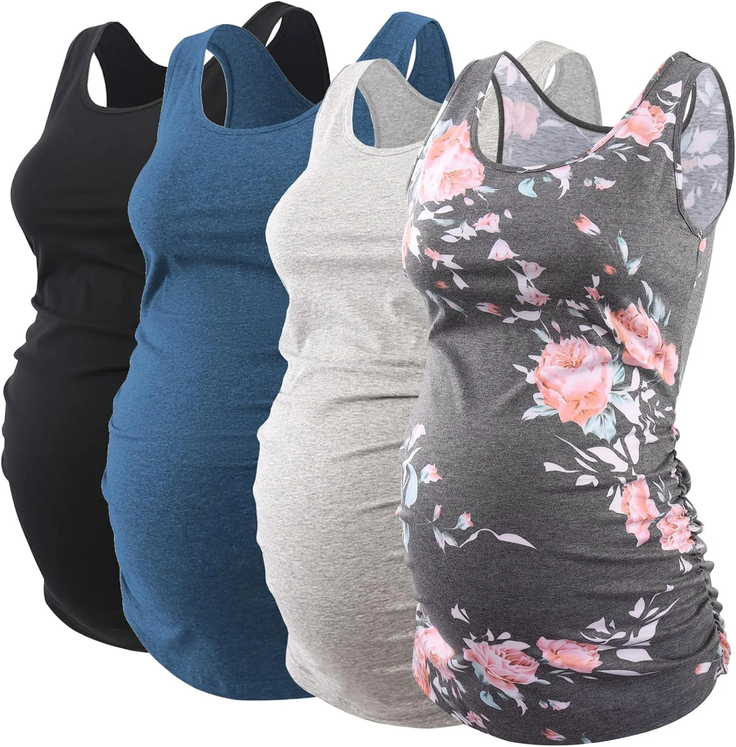 maternity tank top with ruched sides_best_review_1750724729