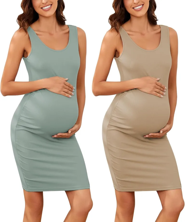 comfortable ribbed maternity dress_best_review_1752404097